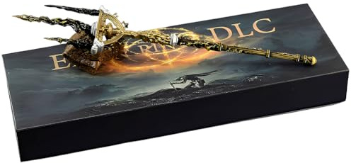 Huadafun Spiel Elden Mohgwyns Heiliger Speer 30 cm/11,8 Zoll Metall Kampfkunst mit Ausstellungsständer Geschenkbox Cosplay Requisitensammlung Desktop Ornamente Partyzubehör
