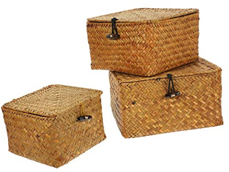 Warmhm Gewebte Aufbewahrungsbox Für Schminkartikel Multifunktions-organizer-box Aus Hochwertigem Material Einfache Desktop-speicherlösung Für Kleinigkeiten Und Snacks