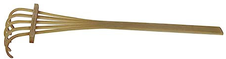 Toyvian Bamboo Mini Rake Sand Table Accessory Five Teeth 5.3 Inch Zen Garden Tool for Sand Smoothing and Meditation