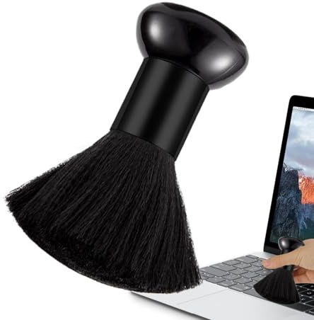 Plumeau de cou avec brosse de - Brosse à poussière pour ongles | Plumeau de cou de coiffeur | Poils en nylon doux, outil pour ongles, brosse professionnelle pour nettoyage facile