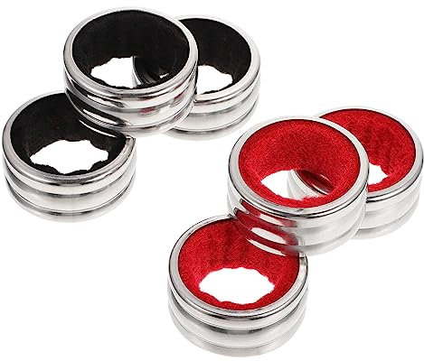 PHENOFICE 6pcs Red Wine Ring Drip Stopper Stainless Steel Wine Bottle Collar Overflow Ring for Pub Tools