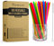 Greenland – 100 Pailles Réutilisables Colorées avec Brosse – 21 cm de long, 6 mm de diamètre – Idéales pour les cocktails, le lait, les jus et le thé