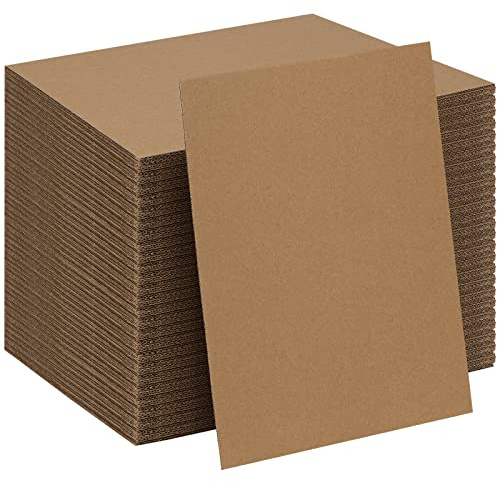 NAMYEUT 60 Pack 3mm A4 Corrugated Cardboard Sheets, Brown Flat Cardboard Sheet Pad, A4 Corrugated Packing Inserts Sheet for Mailing, Packaging, DIY Crafts, Arts