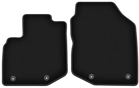 Wielganizator Velours Vorne Fußmatten passend für Honda Jazz III (2011-2014) | Qualität: Basic - Genaue Passform, rutschfeste Untregrund 2-teilig - Schwarz