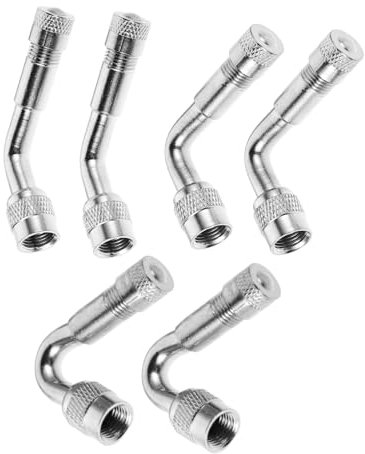 Vaguelly 6stücke Reifen Ventilschaftverlängerungen Für Auto Motorrad Fahrrad Radventil Extender Flexible Ventilschaftverlängerung Adapter Metallventiladapter Düsenautoventil