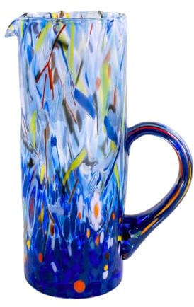 MurArt Brocca in Vetro di Murano DECORO MG da 1000 ml Alt 22CM In Vetro soffiato, Lavorato a Mano artigianalmente Made in Italy B1