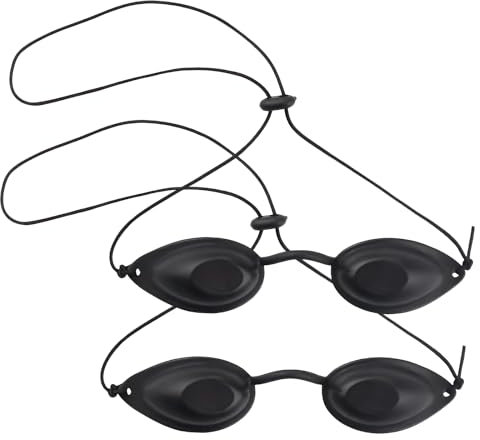 CHDZSW Solarium Brille, Uv Schutzbrille, Rotlicht Therapy Augenklappe Eye, ergonomisches Design, elastisches Band, verstellbar, geeignet für Schönheitsbehandlungen und Bräunungsschutz im Freien