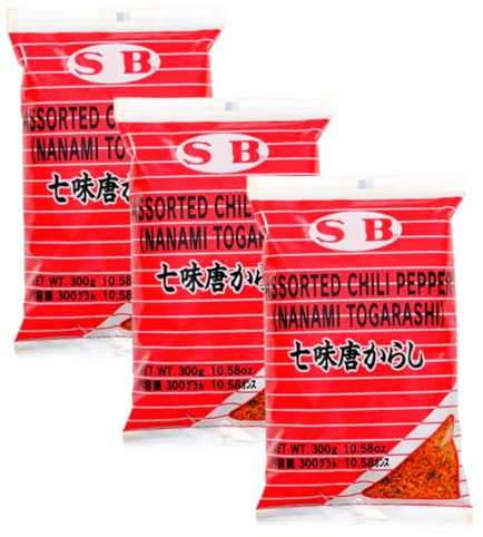 YIJIA | SB Siete Especias - Nanami Togarashi- Shichimi | Mezcla de Especias en Polvo 300g (3 Bolsa)
