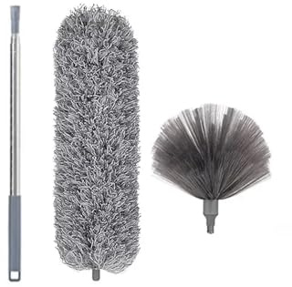 NihaoWXM Plumero Extensible Plumero telescópico Lavable, Largo Extensible, 250 cm, Cepillo de Microfibra Multifuncional, fregona for Quitar telarañas y Limpiar el Polvo.(Gray)