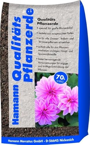 Hamann Mercatus GmbH Qualitäts-Pflanzerde 70 l Optimale Versorgung für gesundes Pflanzenwachstum
