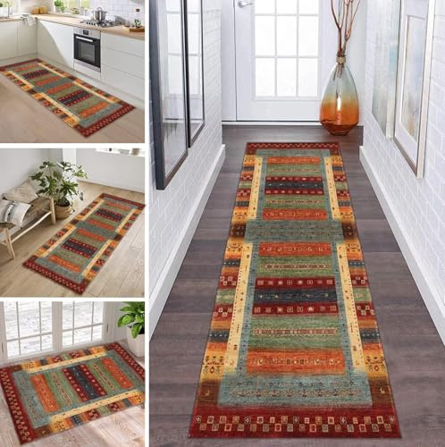 ZDYHMrj Teppich Läufer Flur Küche rutschfest waschbar Teppichläufer Lang 60X80CM Bunt Korridor Teppichmatten Kücheteppich Schlafzimmer Wohnzimmer Flurmatten Breit 40-120cm
