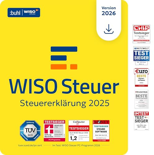 WISO Steuer 2026 (für Steuerjahr 2025) Für Windows, Mac, Smartphones und Tablets | Digitaler Download