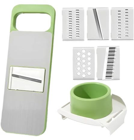 Tagliaverdure Multifunzione,Affettaverdure Tritaverdure Affettacipolle,Tagliaverdure per Cucina Domestica con Frutta Limone Cetriolo Aglio Carota Cavolo Patate Formaggio - Pelapatate Grattugia Formagg