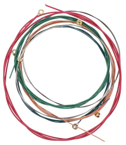 MUELODSIC 6stücke Gitarrensaiten Set Stahl für Gitarrensaiten Wechseln mit Nützlichen Gitarrenteilen als Zubehör für Klassische Gitarren
