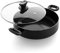 GreenPan Torino 28 cm/4,2 litre Padella per sauté in Ceramica Antiaderente Sano con Coperchio, Senza PFAS, Induzione, Lavabile in lavastoviglie, Adatta al forno fino a 160°C, Nero