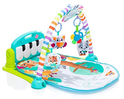 Fillikid Aktivbogen Piano Exklusiv | Klavier-Spielmatte, Erlebnisdecke, Krabbeldecke mit Musik und Lichtern, Spieldecke für Babys mit weichem Spielbogen, ab 0 Monaten