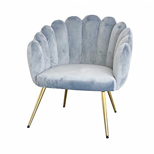 BRANDANI - Fauteuil Coquille Avio Velours Salon Salon Jambes Or