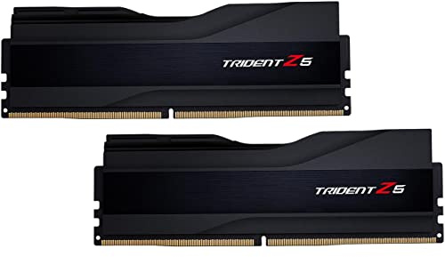 G.SKILL Trident Z5 Series (Intel XMP 3.0) DDR5 RAM 64GB (2x32GB) 6000MT/s CL32-38-38-96 1.40V Desktop Computer Memory UDIMM - Matte Black (F5-6000J3238G32GX2-TZ5K)