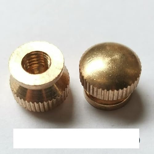 Stück M3 M4 M5 M6 Messing runde Blindendstufe Rändelmuttern-M6, Messing