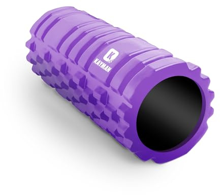 Kayman Foam Rollers for Muscles (33x13x33 cm), Portable Massage Roller for Deep Tissue Relief & Recovery, Foam Roller for Back Pain, Boosts Blood Flow After Running, Gym, Pilates & Yoga