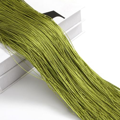 Wambere 1 tenda a fili, 1 m × 2 m, tenda a fili, tenda per porta, tenda in corda, per decorazione di finestre, divisori, decorazione per feste, verde militare