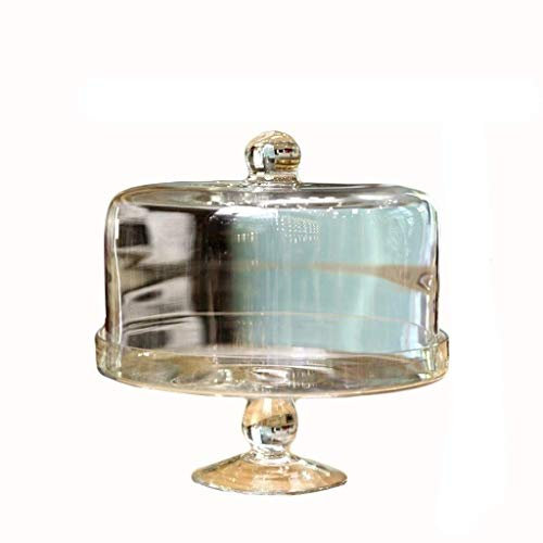 BODHIS Molde Alto para Pasteles, decoración del hogar de Vidrio, Cubierta Fresca para Pan, Fruta, Banquete de Boda, Plato de Prueba, Cubierta para Queso
