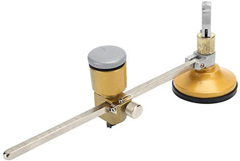 QANYEGN Glaskreisschneider, Robuster Runder Glasschneider, Verstellbarer Kompass-Glaskreisschneider Mit Saugnapf (400 Mm)