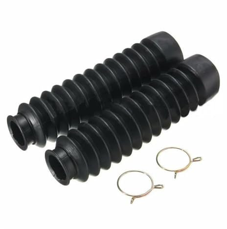 MZEER Hinten Stoßdämpfer Dämpfer Off-Road Motorrad Gummistiefel Staubkappe 2 Stück Universal Motorrad Gabelabdeckung Faltenbalg Stoßdämpferschutz Federbeine Hinten