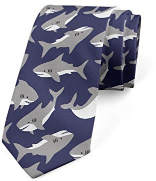 Wpamlrta Kinder-Krawatte mit Cartoon-Motiv, 9,4 cm, dunkles Indigo, Helltaupe, Siehe Abbildung, Einheitsgröße