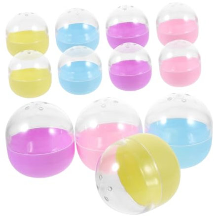 CHILDWEET Vending Machine Egg-shaped 65mm Plastic Fillable Balls for Gumball Candy Storage Party Favors 25pcs