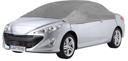 CARTREND Bil halvgarage reflex XL, snabb montering tack vare elastiska band, vinter- och sommarbeständig, vattenavvisande yta, UV-resistent polyester, tvättbar presenning, storlek XL