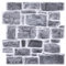 COMSTICKC Panneaux Muraux 3D Adhesif Pierre, 10 Pièces, 30x30 cm, Grise Fausse Brique Murale PVC, Revêtement Mural 3D Adhésif Imitation Pierre, imperméable
