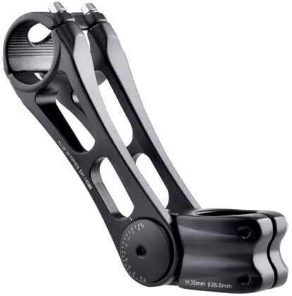 Azarxis Fahrrad Vorbau 25.4 31.8mm Einstellbar 85° - 90 110 145mm Aluminium Lenkervorbau für Rennrad, BMX, MTB (Schwarz - 31.8 x 145mm)