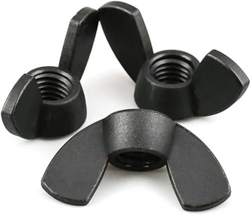 Flügelmuttern, Schmetterlingsmutter, Flügelmuttern, 20/50 Stück, handfest anziehbare Mutter, Flügelmutter, Schmetterlingsmutter, Barren, Kunststoff, Daumenmutter M3, M4, M5, M6, M8, M10, M12, Hardware