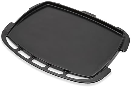 Weber Plancha Vollformat für Q1000N / Q1200N Serie/extra große Fläche für gleichmäßige Hitze und vielseitige Grillgerichte – Schwarz (3400866)