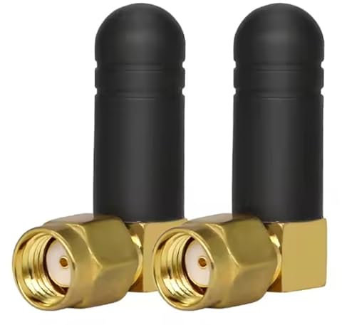 2 Pack | Mini Antenna WiFi con Connettore RP-SMA | Antenna Esterna Omnidirezionale Dual Band 5,8/2,4GHz 3dBi | Amplificatrice di Segnale per Router, Telecamera Senza Fili, Scheda Madre