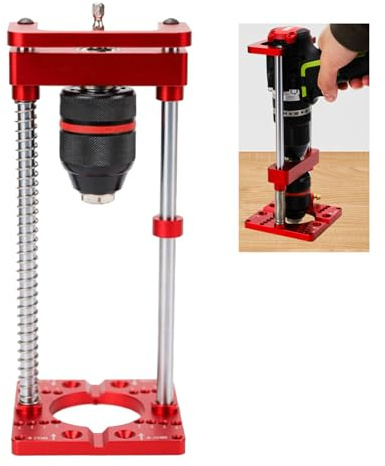 Guide de perçage et support pour perceuse de précision multi-angle, perceuse portable avec mandrin et pince réglables, compatible avec foret de 1,5 à 13 mm, positionnement vertical du trou