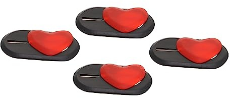 Operitacx Cache-Webcam Coulissant Cœur en ABS Anti-Peeping Noir Lot de 4 | Couvercle Webcam, Installation Facile, Design Intégré, pour Tablette et Ordinateur Portable, Pose Rapide