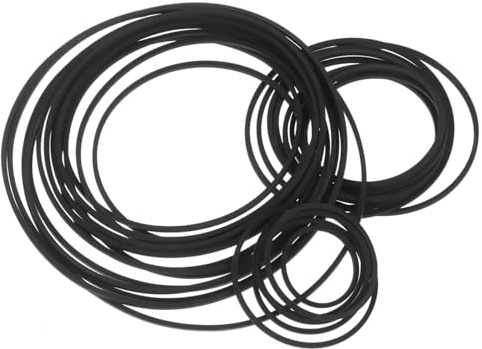 BAZEITFLOW Lot de 30 Courroies en Caoutchouc Flexibles et Lisses pour Remplacement des Courroies de Lecteur de Cassettes, Compatibles Enregistreur et Appareil CD, Entretien Facile
