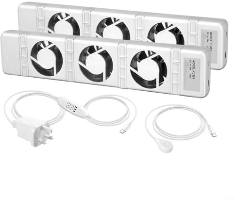 CNANRNANC Radiator Fan Set – Robust Radiator Booster Fan Set Designed For Compatibility With Various Heating Systems(for-Duo-set)