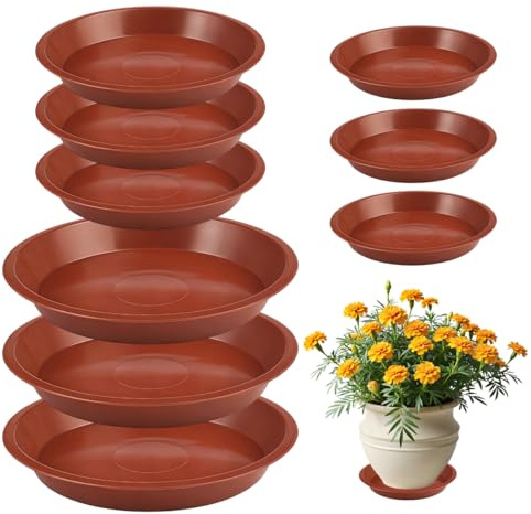 9 stycken blomunderlägg runda, 12/14/16 cm fat blomkruka | Plastväxtunderlägg runt för blommor och växter, blomkruka för inomhus- och utomhusväxter, trädgårdsprojekt