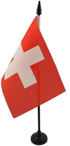 AZ FLAG Bordsflagga Schweiz 15x10 cm Schweizisk 100D Polyester Plastfot
