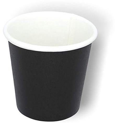 Cocobanana Vasos de Papel 75ml - Contenedores de Bebidas Desechables y Reciclables - Cartón Alimentario Sin Gusto ni Olor - Pequeño para Café Caliente y Frío, Té, Espresso - [Negro], [400]