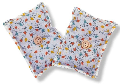 Mini almohada Duerme Bien Floret (Pack 2) de semillas lavanda - Colócala debajo de tu almohada o cojín para dormir bien, calmar los nervios y relajarte 13x10cm