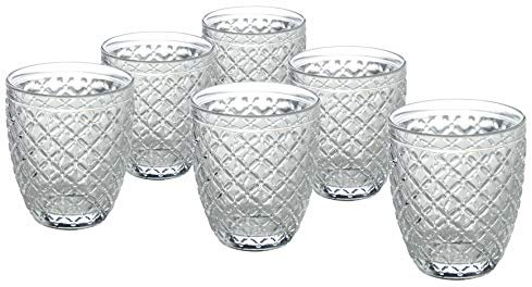 Villa d'Este Home Tivoli 5907727 Castle Set 6 Wassergläser 350 ml aus Glas, Hell