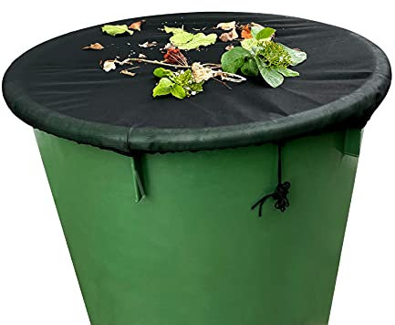 Votoka Serbatoio per acqua piovana, copertura di alta qualità, resistente alle intemperie, rete per serbatoio di acqua piovana, serbatoio di protezione per acqua piovana, diametro 95 cm