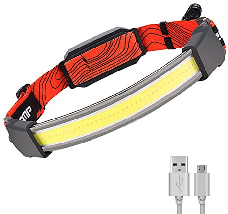 LED Stirnlampen - Wiederaufladbar, Rotlicht USB, Joggen mit Rücklicht, 1000 LM, 3 Lichtmodi, für Camping & Angeln (1 Pcs)