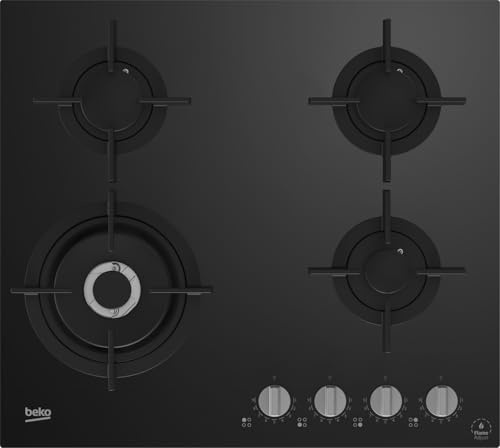 Beko HILW64322S Plaque Noir Intégré 60 cm Gaz 4 Zone(s)