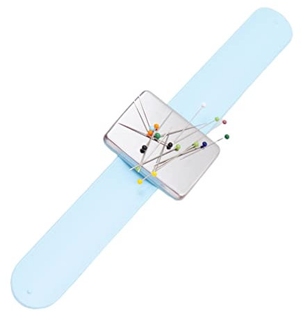 Fowybe Magnetisches Armband Nadelkissen | Handgelenk-Nadelkissen mit Riemen,Nadelkissen, Magnetarmband, Haarspangensammler, Nähnadelhalter, Nähzubehör, Flechten
