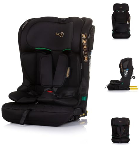 Chipolino Kindersitz i-Size LUX X (76-150cm) Gruppe 1/2/3, Isofix, Top Tether schwarz